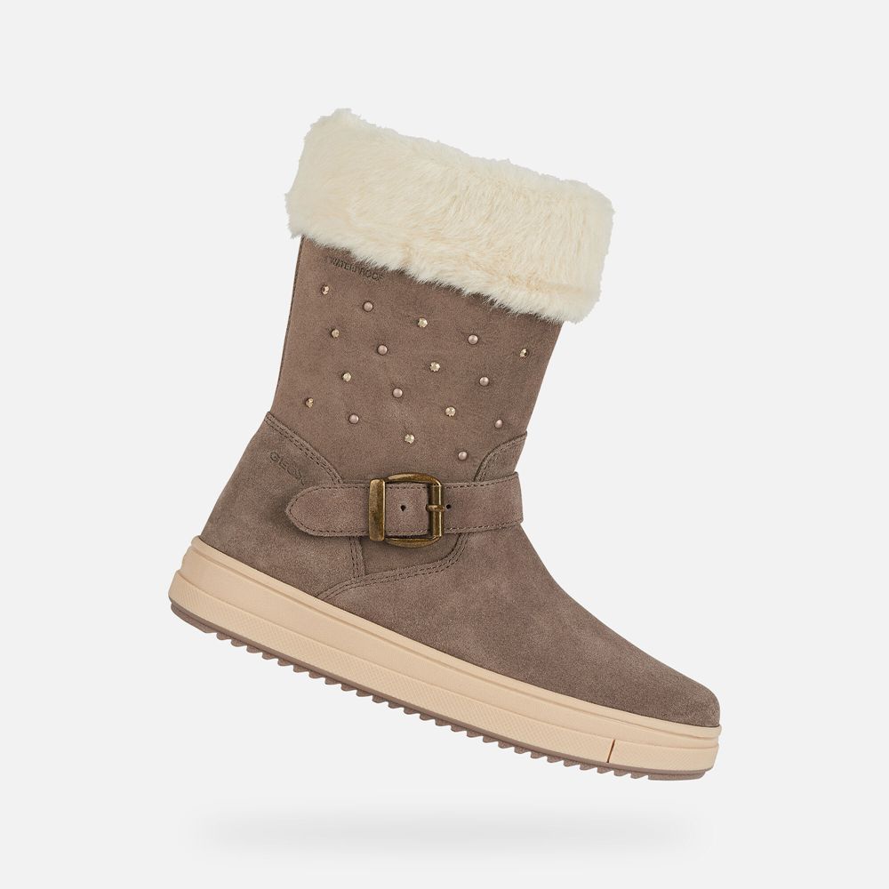 Geox Kiz Çocuk Bot Koyu Gri - Rebecca Wpf - JAC-590347